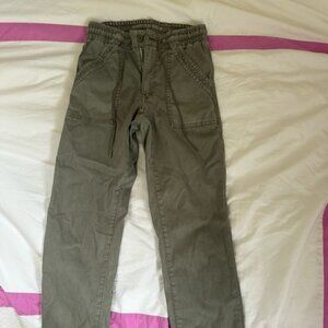 American Eagle High Waisted Pants Green Cuffed